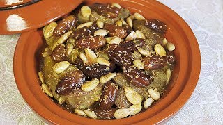 Tajine de Boeuf aux Amandes et aux Dattes  Délice Marocain [upl. by Ula]