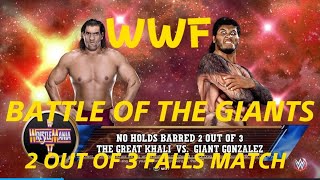 The Great Khali vs Giant Gonzalez  2 Out Of 3 Falls Match [upl. by Hsekar]