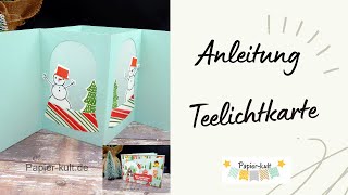 Anleitung Teelichtkarte [upl. by Annahsat]