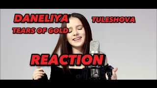 Daneliya Tuleshova  Tears of gold Faouzia cover REACTION [upl. by Imoyn618]