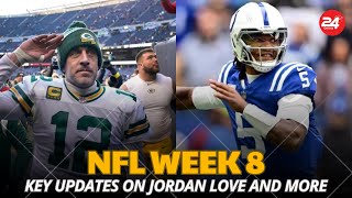 NFL Week 8 Injury Tracker Key Updates on Jordan Love Drake Maye Stefon Diggs and More [upl. by Dee]