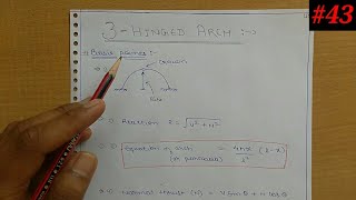 Structural analysis2 3hinge arch concept and numerical  Normal thrust  Radial shear [upl. by Ahsal]