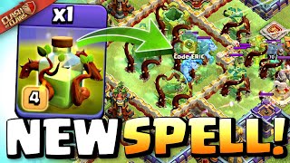 OVERGROWTH SPELL breaks TEASER BASES How to use NEW SPELL Clash of Clans [upl. by Manus]