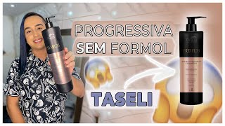 PROGRESSIVA SEM FORMOL EM CABELO RESISTENTE  PREMIUM  TASELI PROFESSIONAL [upl. by Ahsenyl]