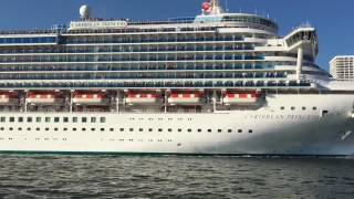 Caribbean Princess sail away from Port Everglades Florida [upl. by Leander]