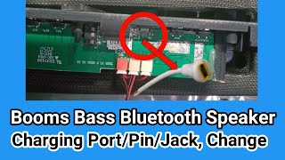 Booms Bass bluetooth speaker repair  bluetooth speaker charging Port change [upl. by Ijok]