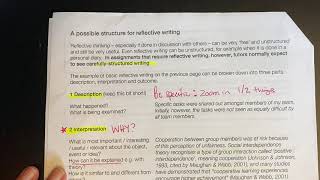 Reflective Writing [upl. by Hanny]