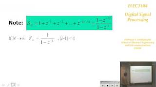 Digital Signal Processing 3 Introduction to ZTransorm  Prof E Ambikairajah [upl. by Ttocserp]