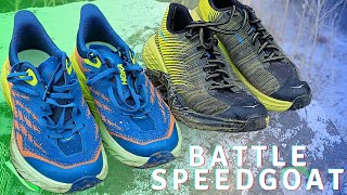 Running shoe Battle Hoka Speedgoat 5 vs Hoka EVO Speedgoat [upl. by Briney748]