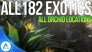 All 182 Exotic Item locations All Orchids Eggs amp Birds  Red Dead Redemption 2 [upl. by Arlen]