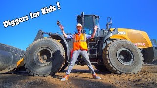 Diggers for Kids with Blippi  The Wheel Loader Construction Truck [upl. by Neelya]