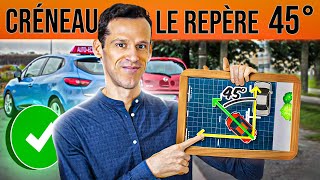 Réussir un Créneau  Le Repère des 45° Permis 2024 [upl. by Anirol]