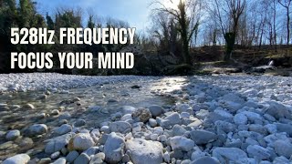 528 Hz Stream Water White Sounds  Music Therapy and sounds of running water 582 [upl. by Nnahtur109]