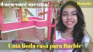 COMO FAZER CASA DE PAPELÃO PARA BARBIE COMPLETA [upl. by Carrol231]