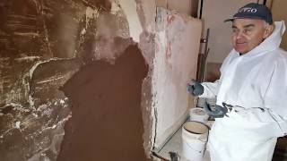 Rinzaffo MGN Roman waterproofing lime plaster application tutorial [upl. by Ardnasal938]