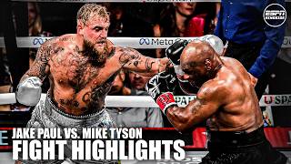 Jake Paul vs Mike Tyson FIGHT HIGHLIGHTS 🥊  ESPN Ringside [upl. by Niad]