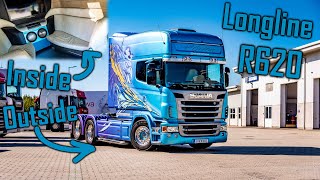 WALKAROUND amp SOUND Scania R620 V8 Longline  Blue Griffin Svempas [upl. by Tarsuss372]