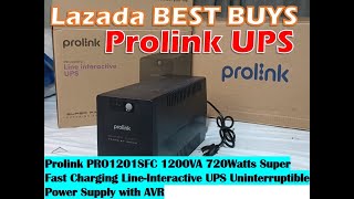 Prolink PRO1201SFC 1200VA 720Watts Super Fast Charging LineInteractive UPS UNBOXING [upl. by Lambertson]