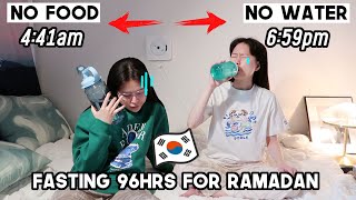 We Fasted for 96hrs for Ramadan In Korea No food amp No water 2022  Q2HAN [upl. by Atiekahs]