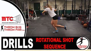 SHOT PUT DRILLS Rotational Sequence [upl. by Oijimer]