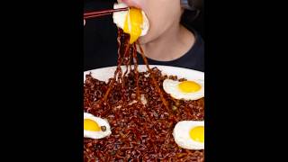 Spiciest Ramen With Eggs asmr mukbang bigbites foodvideos koreanfood mukbangsounds [upl. by Bang285]