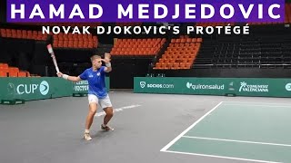 Hamad Medjedovic Novak Djokovics protégé is the rising star of Serbian tennis Practice Davis Cup [upl. by Franzoni]