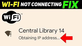 WiFi Obtaining Ip Address Problem Solution✅  WiFi Not Connecting Problem Android Fix 2024 [upl. by Liddy]