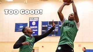 Kyrie Irving Schools Celtics Players 1 on 1 Shows the Full Package [upl. by Ahsia798]