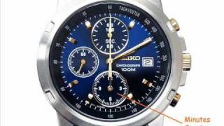 Simple Chronograph Operation Instructions Seiko SNDB05 [upl. by Matthaus]