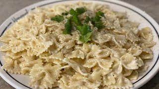 Farfalle PastaHow To Make Pasta in white sauce By cooking Inside The Kitchen Urdu Hindi [upl. by Annoik]