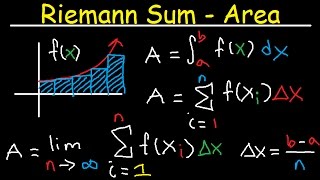 Riemann Sums  Midpoint Left amp Right Endpoints Area Definite Integral Sigma Notation Calculus [upl. by Einitsed]