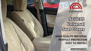 COVERADO  SCU019 Universal Seat Covers Install Process BrunerTuner [upl. by Yenmor]