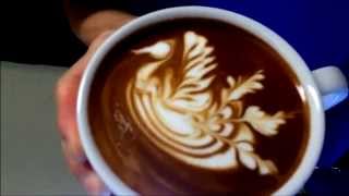 IKECCIS Latte Art quot羽ばたきquot 20141012 ラテアート [upl. by Maribeth594]