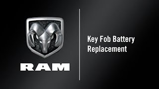 Key Fob Battery Replacement  How To  2021 Ram ProMaster [upl. by Yhtir]