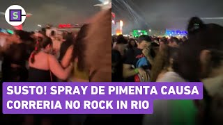 Rock in Rio spray de pimenta causa correria do público durante o show de Carlinhos Brown ASSISTA [upl. by Necaj]