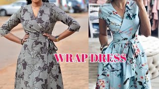 HOW TO MAKE A WRAP DRESS PATTERN DRAFTING ampCUTTING [upl. by Ecydnarb271]