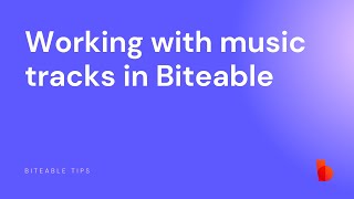 Working with music tracks in Biteable [upl. by Akimit]