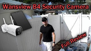 Wansview B4 Security Camera Wireless Outdoor 2K 3MP Solar Battery Operated FULL REVIEW [upl. by Eniamraj]