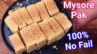 Mysore Pak Recipe with Secret Tips amp Tricks Halwai Style  Homemade Ghee Mysore Pak  No Fail Recipe [upl. by Terrill]