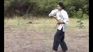 Matayoshi kobudo Nunchaku Kata Nunchaku Sandan [upl. by Uhn]