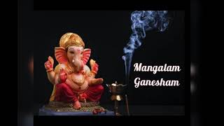 Mangalam Ganesham Lyrical Video  Hindi Devotional  Aadesh Srivastav  Abhijeet Bhattacharya [upl. by Ellehsor]