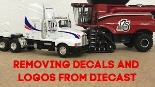 How to remove decals and logos from diecast [upl. by Conney]