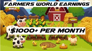 Farmers World  Earnings Update  NFT Gaming Passive Income [upl. by Rahal]