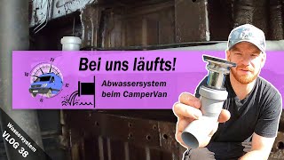 Vlog 38  Anschluss des Wassertanks 🚱 Abwassersystem zur Unterflurmontage beim WohnmobilCamperVan [upl. by Analram]