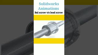 which one is most effective bal vs Lead screw। Solidworks 3d animation Shorts [upl. by Ragnar]