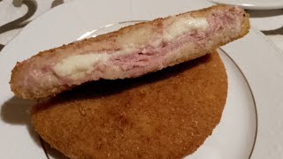 Cordon bleu di pane con pollo e tacchino con ripieno prosciutto cotto e mozzarella [upl. by Wiencke]