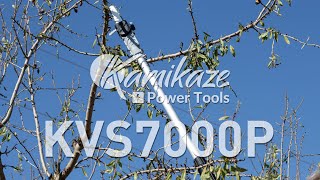 KAMIKAZE KVS7000P  Motosierra eléctrica con PÉRTIGA TELESCÓPICA y 2 BATERÍAS [upl. by Sello536]