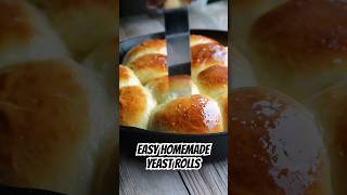 HOMEMADE YEAST ROLLS🤤🙌🏾 Full Recipe on begreedyeatscom recipe rolls dinnerrolls baking [upl. by Reinar258]