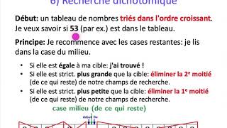 ALGO1  Chapitre 4 Récursivité  Partie 3 Recherche Dichotomique [upl. by Niarfe]