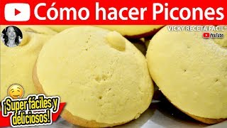 Cómo hacer PICONES Pan Dulce Mexicano  VickyRecetaFacil [upl. by Anekam]